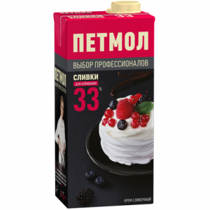 Сливки Петмол 33% 1 л