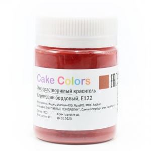 Жирорастворимый сухой краситель Cake Colors Кармуазин бордовый, 10г